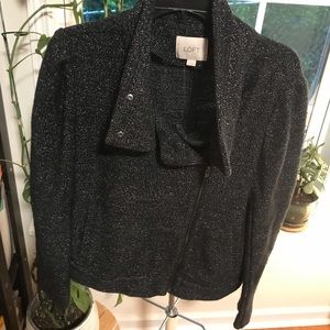 LOFT Knit Dressy Motorcycle Jacket - sz M